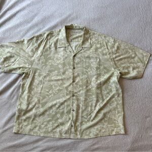 Tommy Bahama Light Green Floral Button Down Shirt